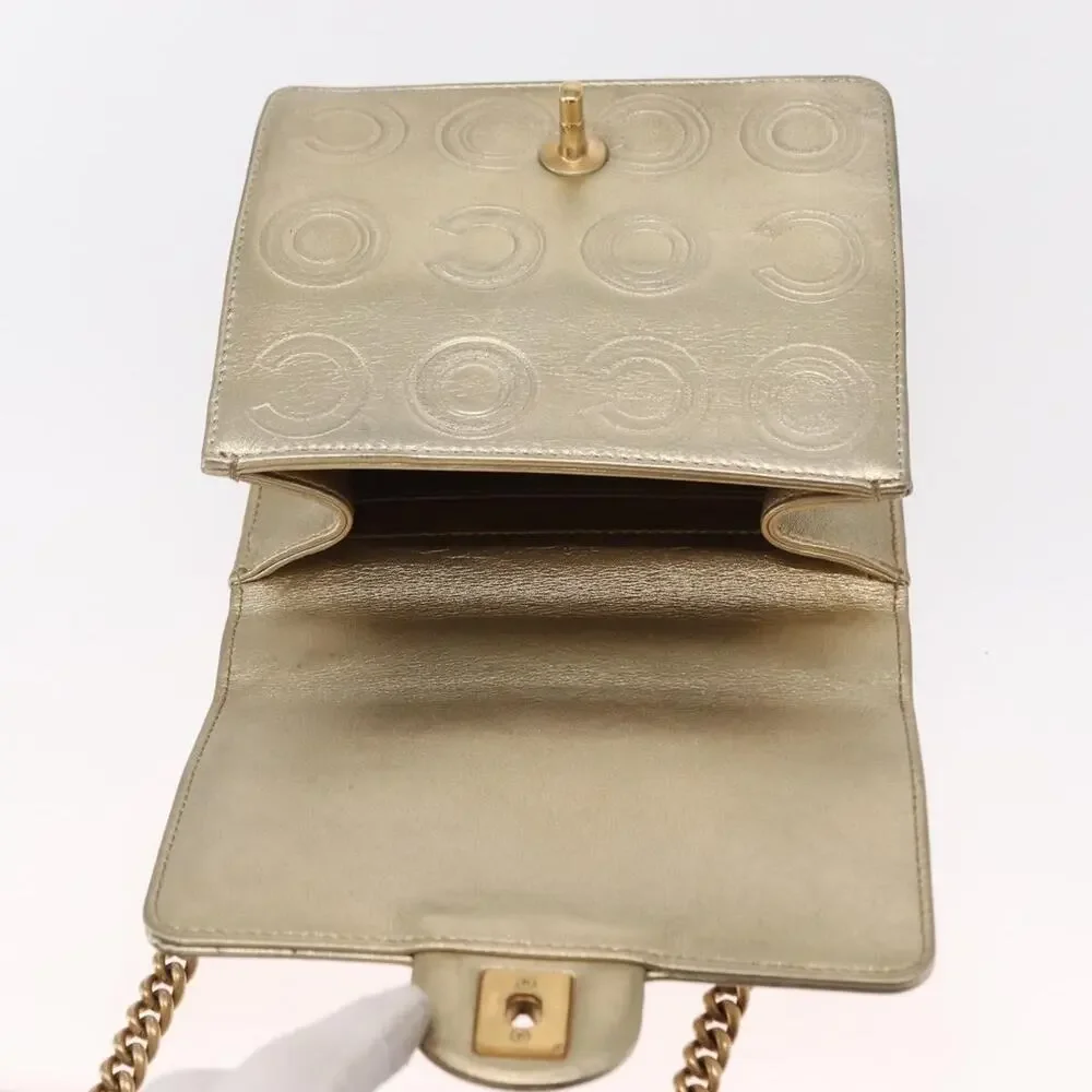 Chanel Lambskin Chain Shoulder Bag Gold